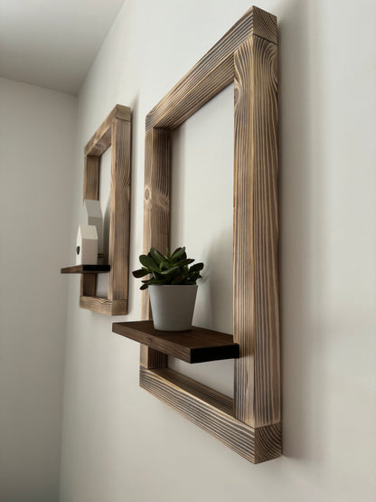 Frame with Enclosed Shelf