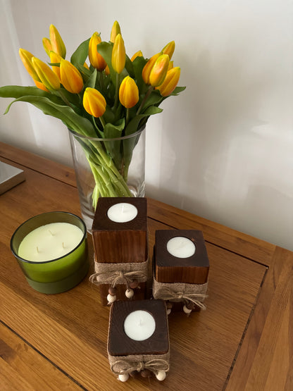 Wooden Candle Holders