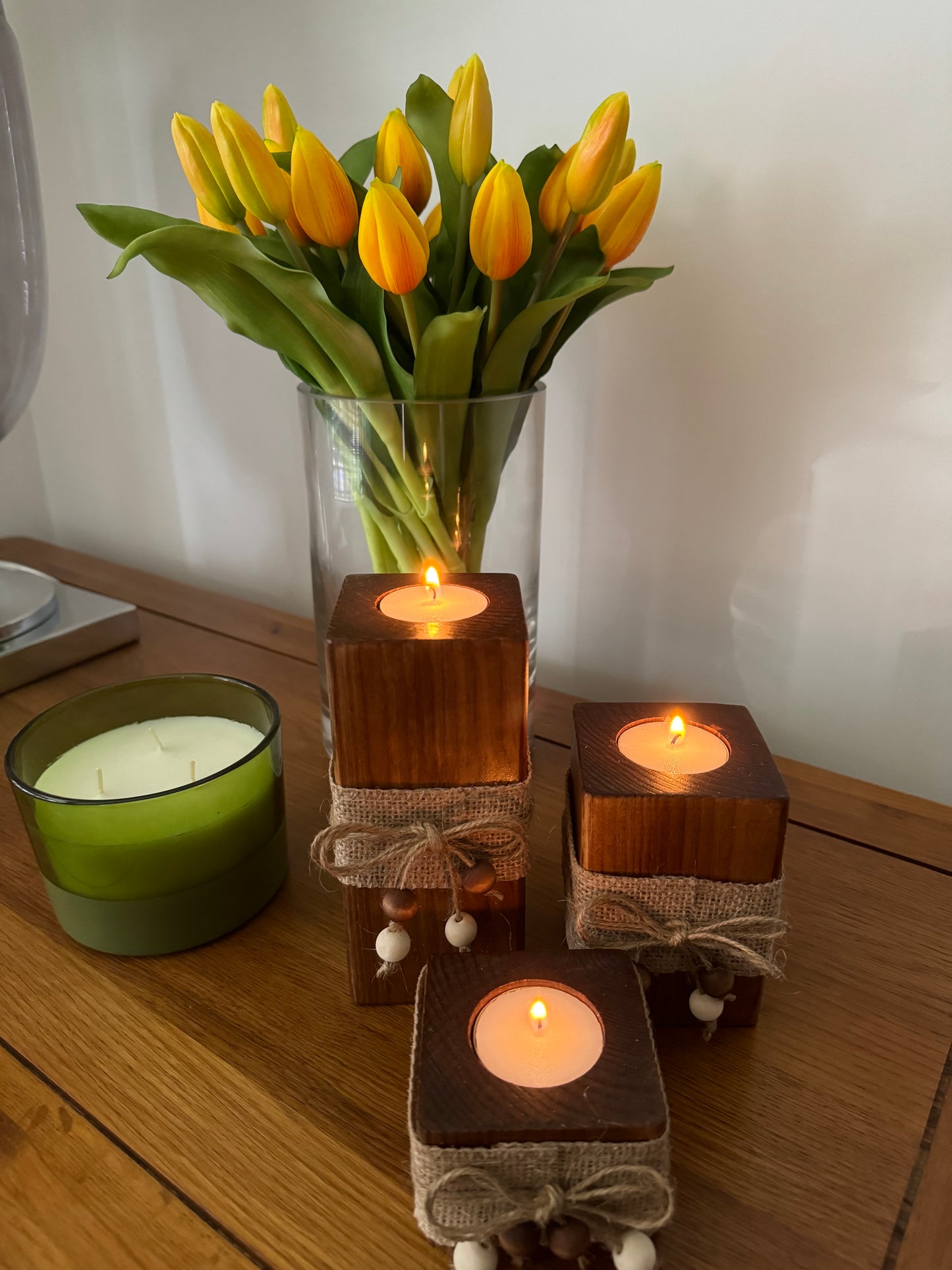 Wooden Candle Holders