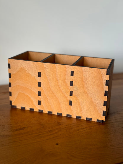 Personalised Wooden Stationery Holder